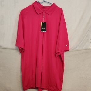 Nike Men's Vibrant Pink Polo Shirt